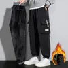 Hiver hommes Y2k Vintage Baggy pantalon épaissir chaud pantalon hommes polaire Cargo longueur cheville Joggers sarouel pantalon surdimensionné 240124