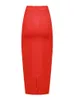 Beaukey sexy azul meados de bezerro hl bandagem lápis saia longa bodycon feminino stretchable split saia atacado xl vermelho senhora saias 240202