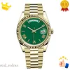 Montre mécanique de créateur montres 36mm 41mm 2813 mouvement automatique verre saphir 904L acier inoxydable boucle pliante bracelet étanche cadran vert es