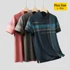 Dodatkowy rozmiar xl8xlSummer Lapel krótki rękaw koszulę Polo Casual Męsę luźną koszulę golfową plus Smart Casualbreakable Fabric 240123