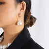 Choker Big Simulation Pearl Necklace Earring For Women Women 2024 Trendy Bead Pearls Wedding Armband Party Jewelry Gift