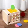 8-i-1 Montessori Coin Insert trälåda Toy Fishing Game Fine Motor Toy Sensory Developmental Learning Aid Kids Gift 240130