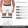 Underpants Mens Panties Personalized Custom Patterns Underwear Boxer Briefs 3D Digital Print Valentines Day Gift For Husband YQ240214