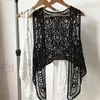 Coletes femininas mulheres com decote em v elegante colete de crochê sem mangas jaqueta de algodão renda colete de malha cardigan mujer oco out ponto aberto l57