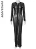 Sukienki swobodne Boofeenaa Zobacz przez siatka czarna sukienka seksowna nocne stroje dla kobiet puste bandaż długi 2024 Fashion C95-CF22
