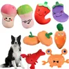 10 20 50 PCS Dog Plush Studed Squeak Toys for صغير متوسط ​​الكلاب الكلاب الكبيرة الخضار دونات الهامبرغر.