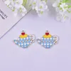 Takılar Mix 10pcs/Pack Fashion Cartoon Alice Metal Kolyesi Küpe Kolye Takı Yapımı Craft DIY