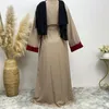 Etniska kläder kimono abayas mode kvinnor öppen cardigan muslim lång klänning kalkon dubai eid mubarak ramadan islamiska parti jalabiya caftan