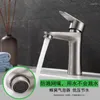 Bathroom Sink Faucets 304 Stainless Steel Wire Drawing Gun Gray Black Basin Mixed Water And Cold Faucet Washbasin Inter-Platform Small