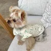 Dog Apparel Floral T Shirt Clothes Lacing Flutter Sleeve Design Small Clothing Cat Sweet Fashion Maltese Costume Pet Items Wholesale