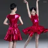 Scene Wear Girl Latin Dance Dress for Kids Competition Clothing Girls Ballroom Party Children Dancing Costumes