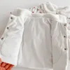 Winter in Kids Baby Girls Cute Top Coat Infant Peter Pan Collar Thick Warm Plush Jacket Toddler Outdoor Clothing 240122