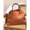 Сумка The Row Bag Margaux15 Totes Большой вместительности Margaux 10 Сумка Park Tote Кожаная роскошная женская дизайнерская сумка Camdem с плоским плечевым ремнем и застежкой Мягкая сумка-терраса