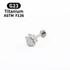 Ohrstecker 16G Titanimplantatqualität Opal G23 Spiralknorpelohrring Labret Bar Lippenstecker Körperpiercing-Schmuck