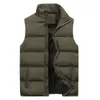 Herenjas Winter Warme jassen voor heren Verdikte opstaande kraag Donsvest Oversized jassen Puffervest Mouwloos ritsjas 240125