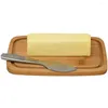 Plates Restaurant Party Multipurpose Durable Convenient Keep Fresh With Lid Heat Preservation Practical Rectangular Butter Dish Cheese