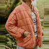 Jaquetas femininas casacos de inverno para mulheres casaco de lã quente solto simples acolchoado gola zip up jaqueta feminina casual leve