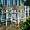 Camp Furniture Outdoor Rattan Bar Restaurant Stools Simple High