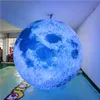 6mD (20ft) with blower wholesale Hanging llluminated Inflatablers Planet Inflatable Balloon Moon With LED Strip and Blower For Nigthclub Ceiling Stage Decoration