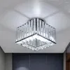 Plafondlampen Modern Kristallen Licht Inbouw Kroonluchters Lamp LED Slaapkamer Gang Ingang Verlichtingsarmaturen E27 Goud Zwart