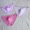 Underpants Men Ice Silk Skin-Friendly Solid Color Briefs Sexy Bulge Pouch Panties Breathable Sweat Low Rise Underwear Lingerie YQ240214