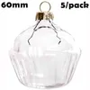 Party Decoration 5 Pieces X Diy Paintable Home Wedding Christmas Ornament Ball 60mm Glass Cake