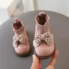 High Top Baby Girl Kintted Sock Shoes Houndstooth Buttefly-nó Criança Botas para Crianças Meninas Elegantes Nascidos Sapatos de Outono G09273 240131