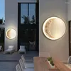Lampa ścienna Kreatywna Blackground Led Solar Moon Garden Crescent Villa Zewnętrzna dekoracja dziedzińca Atmosfera Światła