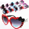 Precioso bowknot en forma de corazón Gafas de sol para niños Gafas de verano para bebés Niños Niñas Niños Gafas de sol de dibujos animados Sombras Parasol plegable Gl7458019