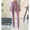 Tennis Skorts Nude High Stretch Colour Blocking Golf Yoga Skirt Pants Waisted Quick Dry Sports Leggings Fitness 240202