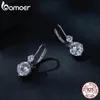 2 CTTW Ear Buckles 925 Sterling Silver Hoop Earrings for Women Fine Jewelry Gift 240119