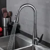 Kitchen Faucets Gun Grey Solid Brass & Cold Sink Mixer Water Taps Pull Out Single Handle Deck Mounted Rotating Black/Nickel