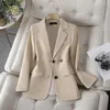 Damenanzüge Damen Blazer Frühling Herbst Mantel Büro Damen Business Arbeitskleidung Formale Jacke Weibliche Oberbekleidung Langärmelige Blazer