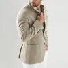 Designer Herren Wollmantel Brunello Jacke Kaschmir Freizeitjacken Khaki Mantel Langarm Stehkragen