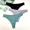 Kadın Panties 3pcs/Paketi Süper Hafif Kadınlar Buz İpek Tanga Dikişsiz iç çamaşırı hızlı kurutma femme g-string katı tangas mujer