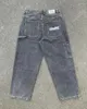 Jeans da uomo Y2K Abbigliamento moda Allentato dritto Harajuku High End ricamato Semplice nicchia a vita Goth Hip Hop Streetwear