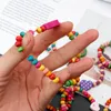 Charm Bracelets Simple Little Girls 12 Pcs Colorful Wooden Stackable Stretch Jewelry Gifts For Women