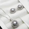 Set di collana e orecchini di perle naturali d'acqua dolce alla moda per le donneBellissimi gioielli con ciondolo a conchiglia Anniversario 240119