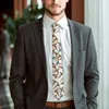 Nœuds papillons oiseaux imprimés cravate volants faisans sauvages imprimé cou classique collier élégant pour hommes vêtements quotidiens accessoires de cravate