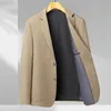 Вафельный костюм, мужская корейская версия, тонкая весенне-осенняя деловая куртка с одним западным трендом, расширенная маленькая куртка M4XL 240201