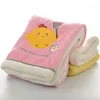 Couvertures de dessin animé Miniature jaune poulet bébé couverture 75 100 cm enfants chaud cachemire sur le lit doux