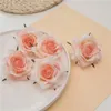 50pcslot Artificial Rose Flower Head 7cm European Retro Silk Wedding Flowers Wall Floral Party Home Decorative 240131