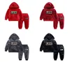 Retail kids designer trainingspakken meisjes jongens 2 stuks goud fluwelen hooded pakken set baby boy outfits kinderkleding waggel luxe clot6775593