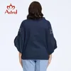 Astrid Womens T-shirt Plus Size Loose Cute Top Female Dating Tee Blouse Flared Sleeve Stand-Up Collar Diamonds Fashion Clothing 240126