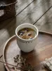 Tasses en poterie grossière faites à la main, céramique de thé domestique, guidon, eau potable japonaise, ustensiles de cuisine simples et pratiques