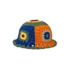 Berets Japanese Vintage Hollow Flowers Handmade Knitted Pot Hat Women's Autumn And Winter Sweet All Wool Show Face Small