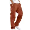Casualne kieszenie stałe kolor luźne proste spodni Mężczyźni 2023 Wiosenna moda streetwear męskie spodnie letnie wolne spodni 240125