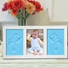 Baby Po Rahmen Hand Fußabdruck Formenbauer 3D DIY Kits weichen Ton Stempelkissen Fußabdruck Fingerabdruck Schlamm Set Souvenir Kleinkind Geschenk 240125