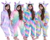 Kigurumi point enfants pyjamas Licorne pyjamas pour enfants Animal dessin animé couverture bébé Costume hiver garçon fille Licorne Onesie318H9113081