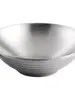 Plates Japanese Stainless Steel Hat Bowl Korean Ramen 304 Instant Noodles Salad Anti Scalding Horn